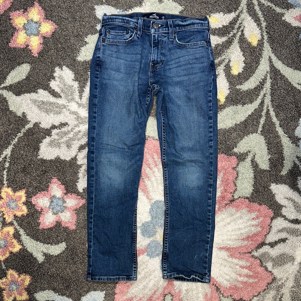 Hollister Men's Slim Straight Blue Jeans